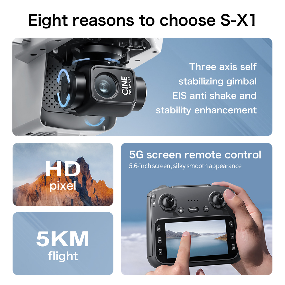 S-X1 MAX GPS Drone with 3-Axis - đánh giá và giá Drone Gps Mount